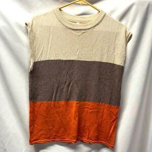 Color Block NWOT Sleeveless Sweater